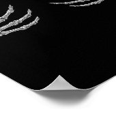 スケルトン手の女性 – 不気味ハロウィーンロックバンド ポスター (角)