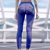 スケルトン手オンBooty面白いハロウィンパープル レギンス