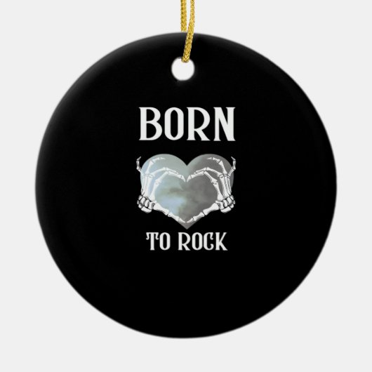 スケルトン手グレーハートグラフィッククラシック用 セラミックオーナメント (正面)