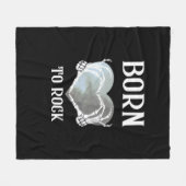 スケルトン手グレーハートグラフィッククラシック用 フリースブランケット (正面(横))