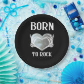 スケルトン手グレーハートグラフィッククラシック用 ペーパープレート (パーティー)