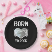 スケルトン手グレーハートグラフィッククラシック用 ペーパープレート (パーティー)