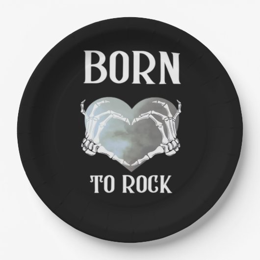 スケルトン手グレーハートグラフィッククラシック用 ペーパープレート (正面)