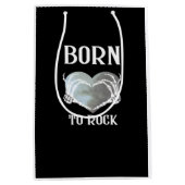 スケルトン手グレーハートグラフィッククラシック用 ミディアムペーパーバッグ (正面)