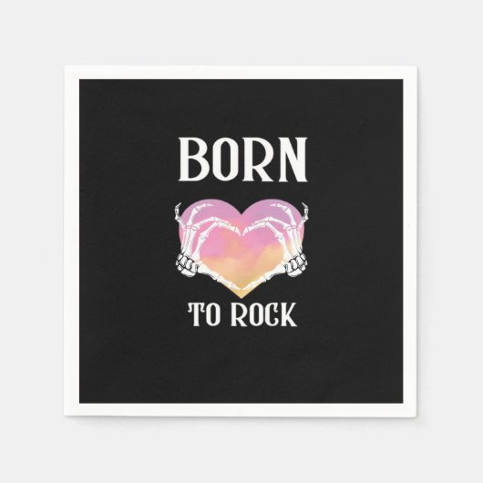 スケルトン手ハートグラフィッククラシック用 スタンダードカクテルナプキン (正面)