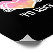 スケルトン手ハートグラフィッククラシック用 ポスター (角)