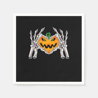 スケルトン手ハートサイン骨衣装 スタンダードカクテルナプキン