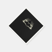 スケルトン手ハート面白いハロウィーン男性女性キッド スタンダードカクテルナプキン (角)