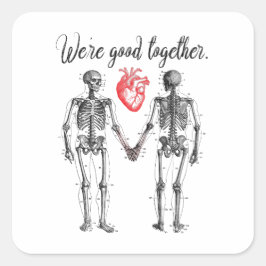 スケルトン手バレンタイン保持 スクエアシール