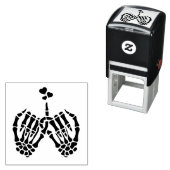 スケルトン手ピンキー誓い#2ハート画像のみ セルフインキングスタンプ (インサイチュ)