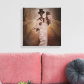 スケルトン新郎新婦のキャンバスアート キャンバスプリント (インサイチュ (リビング))