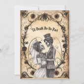 スケルトン新郎新婦ファーストダンス 招待状 (正面)