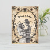 スケルトン新郎新婦ファーストダンス 招待状 (スタンド正面)