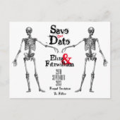 スケルトン日付はがきの保存 ポストカード (正面)