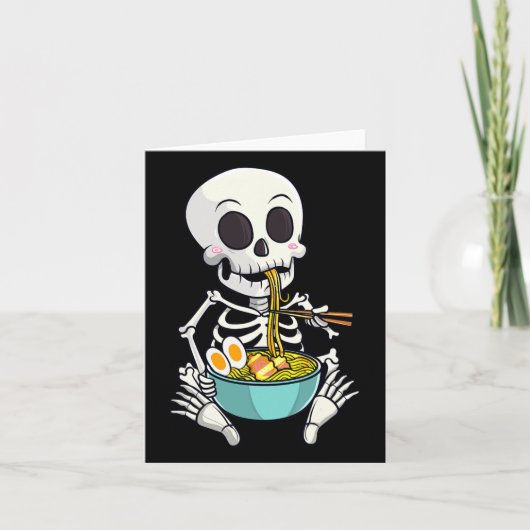 スケルトン日本のラーメン麺アニメハロウィンCo カード (正面)