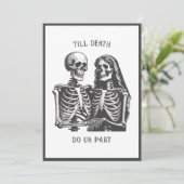 スケルトン死ぬまで私たちパート結婚式招待状 招待状 (スタンド正面)