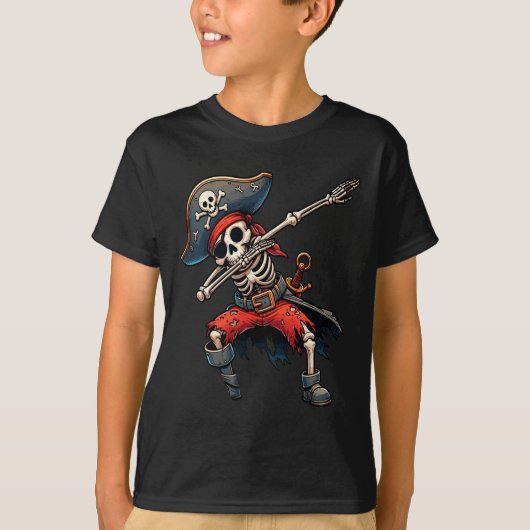 スケルトン海賊キッズ Tシャツ (正面)