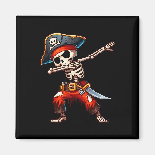 スケルトン海賊ハロウィンキッズ海賊 マグネット (正面)