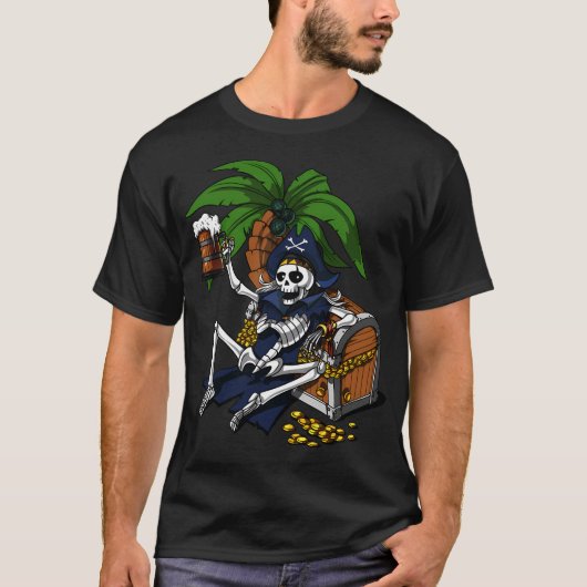 スケルトン海賊パーティー Tシャツ (正面)