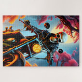 スケルトン火の洞窟を乗り越える ジグソーパズル (横)