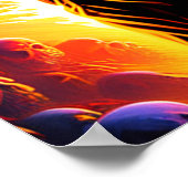 スケルトン火の洞窟を乗り越える ポスター (角)