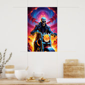 スケルトン火の洞窟を乗り越える ポスター (キッチン)