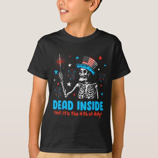 スケルトン独立の日が死んだが4日 Tシャツ (正面)