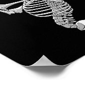 スケルトン猫男性へアート女性猫仮装ホール ポスター (角)