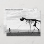 スケルトン男歩くスケルトン恐竜SD ポストカード (正面/裏面)