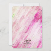 スケルトン紫色彩の鮮やかハロワンウォーターカラーアート 招待状 (裏面)