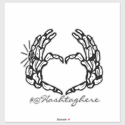 スケルトン結婚した名スクリプトカーステッカー シール (シート)