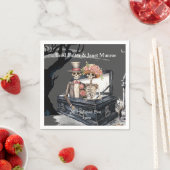 スケルトン結婚カップル スタンダードカクテルナプキン (インサイチュ)