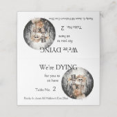 スケルトン結婚カップル プレイスカード (外部開封)