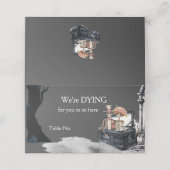 スケルトン結婚カップル プレイスカード (外部開封)