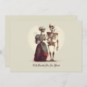 スケルトン結婚カップル 招待状 (正面/裏面)