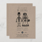 スケルトン結婚ズのマンガ新郎新婦おもしろい手描き (正面/裏面)