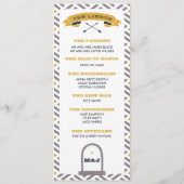 スケルトン結婚式 プログラム – ネイビーとマスタード (裏面)