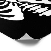 スケルトン胸部リブケージボーンハロウィーンX線 ポスター (角)