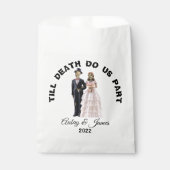スケルトン花嫁と新郎のハロウィンウェディング フェイバーバッグ (正面)