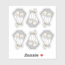 スケルトン花嫁のステッカーセット シール