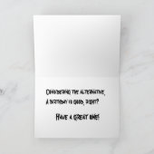 スケルトン誕生日カード カード (内部)