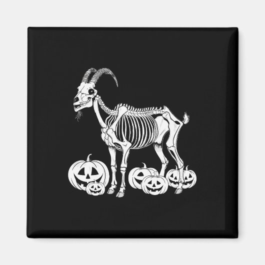 スケルトン誕生日ハロウィーンメンズウォメンズキッズ マグネット (正面)