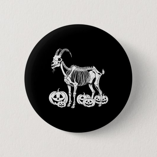 スケルトン誕生日ハロウィーンメンズウォメンズキッズ 缶バッジ (正面)