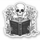 スケルトン読の本のダークロマンス シール (正面)