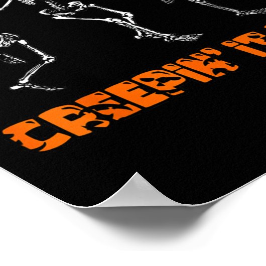 スケルトン踊りが実在ハロワンに乗るおもしろい ポスター (角)