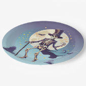 スケルトン踊りアンダーザムーンハロウィーン ペーパープレート (アングル)