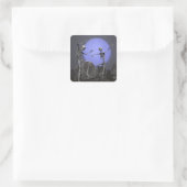 スケルトン踊りシール スクエアシール (バッグ)