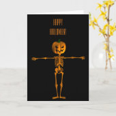 スケルトン踊りセカンドポジションフラットバレエ カード (黄色い花)