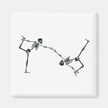 スケルトン踊りハロウィンマグネット