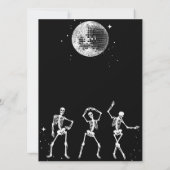 スケルトン踊りパーティーディスコ結婚式招待状 セーブザデート (裏面)